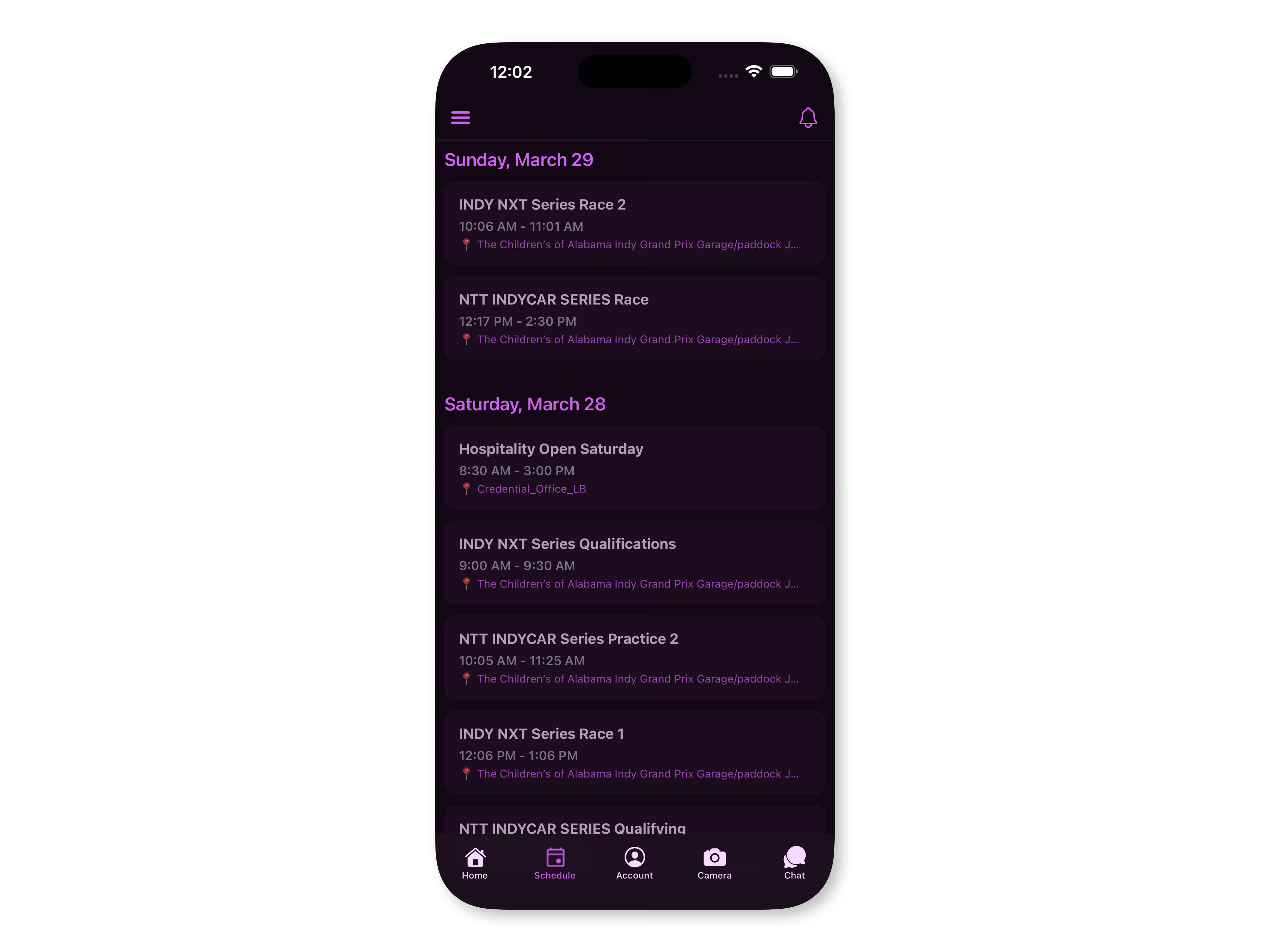 Schedule & maps placeholder